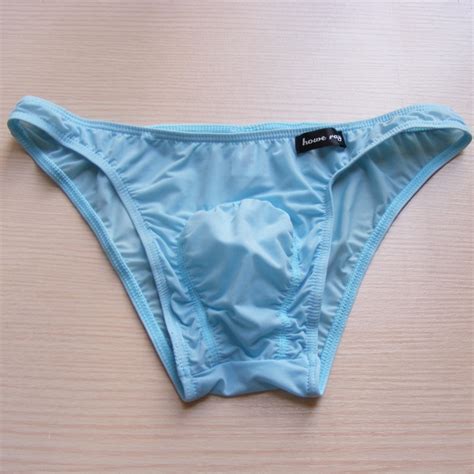 sexy men underwear men briefs shorts ultra thin ice silk panties low