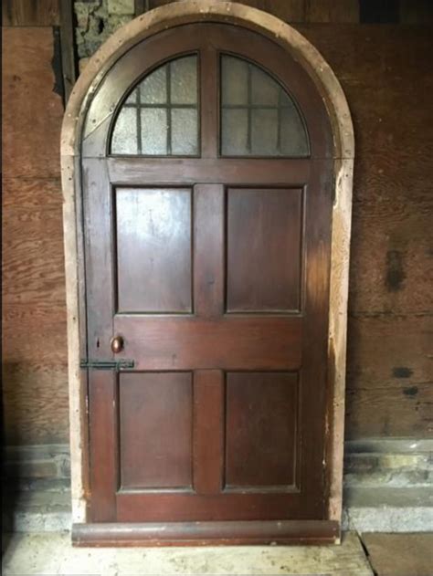 Original Arched Front Door With Frame