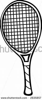Tennis Racket Coloring Racquet Template sketch template