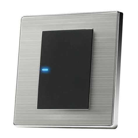 pcpcs led wall light switch brushed stainless steel