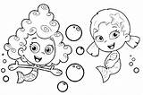 Coloring Bubble Guppies Pages Print Oona Deema Coloringsun sketch template