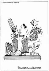 Tutankhamun Tutanchamun Egipto Ausmalen Egipcia Hellokids Ausmalbilder Drucken sketch template