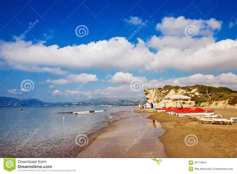 kalamaki beach  zakynthos island greece stock photo image  site coast