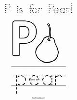 Pear Coloring Letter Preschool Pages Alphabet Twistynoodle Worksheets Noodle Tracing Favorites Login Add Choose Board Twisty sketch template