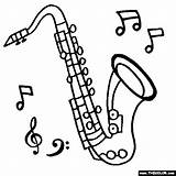 Saxophone Instruments Tenor Coloring Musical Cartoon Alto Dessin Pages Clipart Music Color Online Instrument Clip Drawings Thecolor Outline Cake Clipartbest sketch template