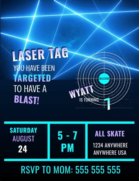 laser tag flyer design template postermywall