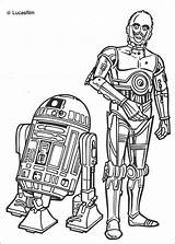 3po Coloring R2 D2 Wars Star Pages Color Hellokids Print sketch template