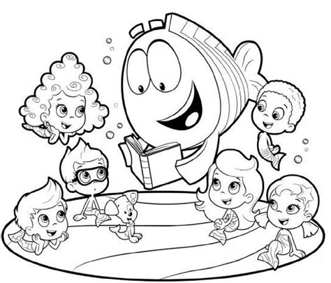 bubble guppies coloring pages  students  worksheets