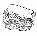 Sandwich Coloring Pages Healthy Dish Food Recipes Coloringpagesfortoddlers Printable Color Sandwiches Kids sketch template