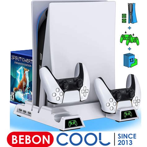 Beboncool Ps5 Cooling Stand For Playstation 5 Console Ps5 Stand With