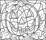 Halloween Number Color Pages Printable Pumpkin Coloring Printables Math Hard Kids Worksheets Numbers Fall Worksheet Romero Britto Activities Jack Lantern sketch template
