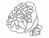 Bunch Chrysanths Coloring Coloringcrew sketch template