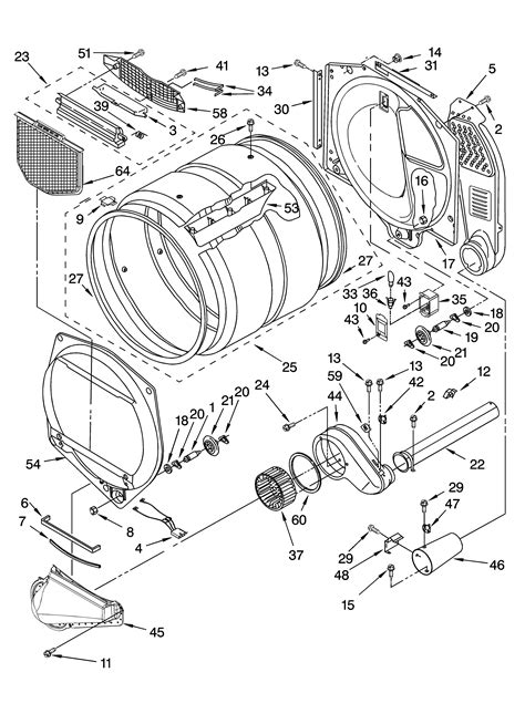 kenmore dryer parts diagram