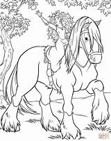Merida Coloring Pages Angus Riding Printable Disney Princess Drawing Brave Horse Cartoon sketch template