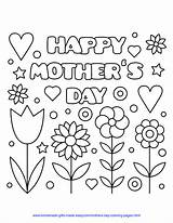 Coloring Pages Mother Mothers Printable Happy Color Kids Sheets Easy Printables Preschool Flowers Homemade Gifts Made sketch template