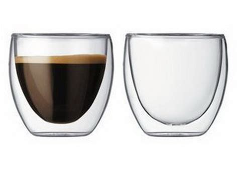 Double Walled Glass Espresso Macchiato Coffee Cup 3oz 2 X Cups