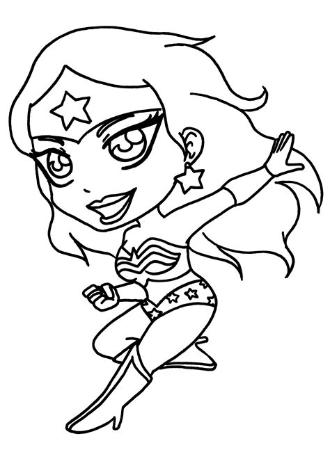 woman  superheroes  printable coloring pages