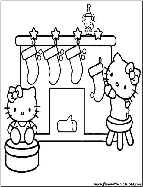 kitty christmas coloring pages  print learn  color