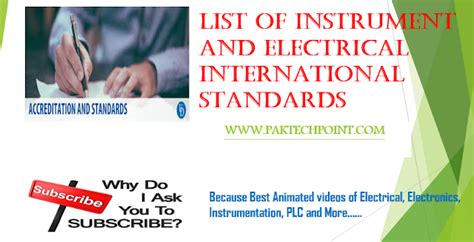 list  instrument  electrical international standards paktechpoint
