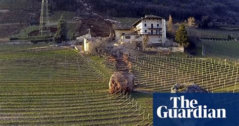 giant boulders plough through italian farm in pictures world news