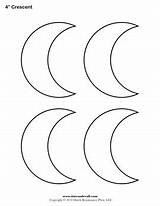 Crescent Printable Shape Templates Inch Timvandevall sketch template
