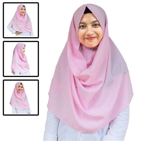 jilbab hitam pink banget baju pink muda cocok  jilbab warna