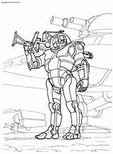 Coloring Future Boys Army Pages Soldier Robot Gun Futuristic sketch template