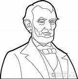 Lincoln Abraham Outline Clipart President Presidents American Clip Search Results Classroomclipart Graphics sketch template