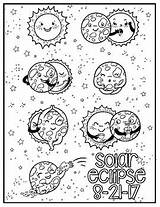 Coloring Eclipse Solar Sheet Subject sketch template