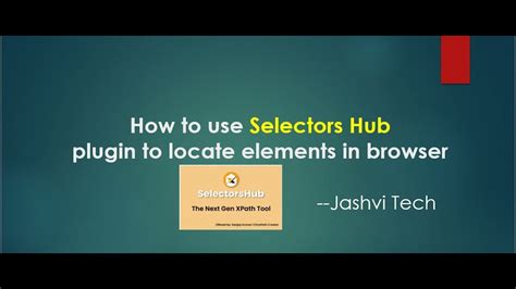 selectorshub tutorial xpath finder chrome extension youtube