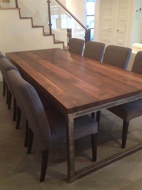 edge black walnut dining table bois design custom