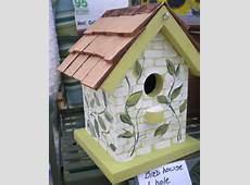 Vines Hand Painted Bird House on Etsy