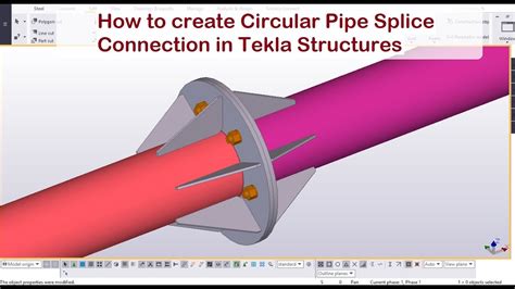 create circular pipe splice connection  tekla structures youtube