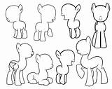 Pony Little Mlp Draw Drawing Blank Coloring Pages Own Characters Drawings Ponies Template Body Outline Bases Color Craft Oc Party sketch template
