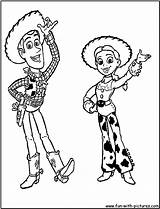 Coloring Pages Disney Toy Story Jessie Woody Colouring Color Fun Print sketch template