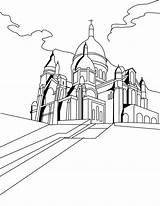 Coloring Basilica Paris Pages Cathedral Ages Middle Sacred Heart Getcolorings Print Getdrawings Drawing sketch template
