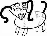 Coloring Dog Doodle Vector Barking Cartoon Stock Royalty Depositphotos sketch template