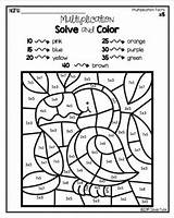Solve Coloring Multiplication Color Math Worksheets Safari Preview sketch template