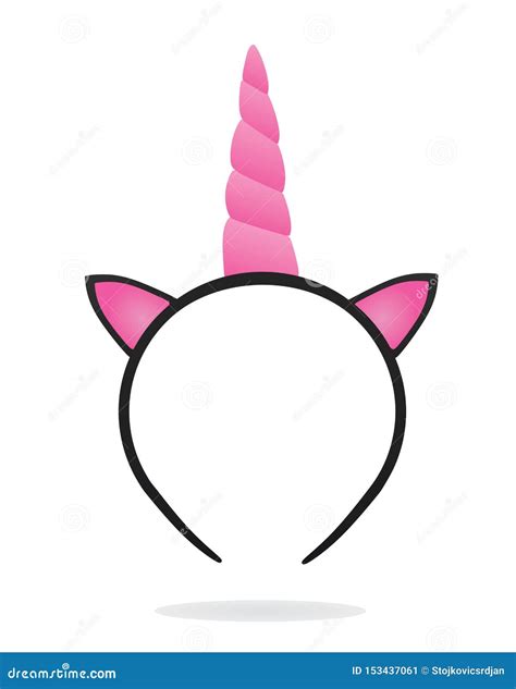 unicorn ears  horn mask stock vector illustration  element