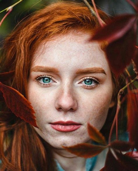 Rote Haare Sommersprossen Blaue Augen 🌈braune Haut Grune Augen