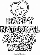Coloring Week Nurses Pages National sketch template