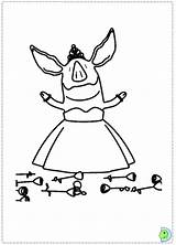Olivia Pig Coloring Pages Dinokids Clipart Sheets Close Clipground Print Azcoloring sketch template