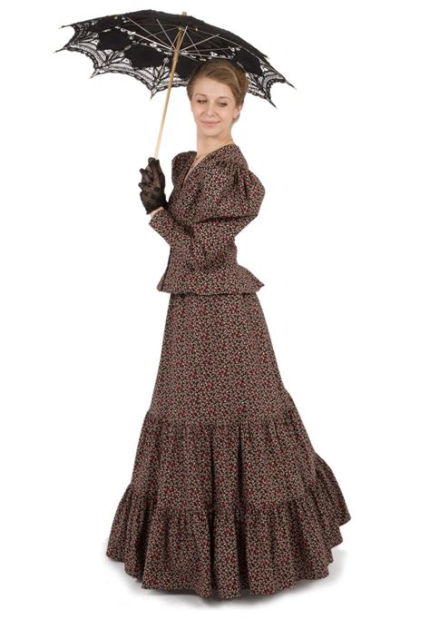 pioneer ensemble victorian fashion dress hairstyles