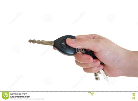 women  hand presses   remote control car alarm systems stock photo image  pressing