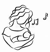 Baby Lullaby Drawing Mother Mom Singing Clipart Sing Reasons Clip Stock Chanter Berceuse Une Nanna Ninna Italian Music Every Her sketch template