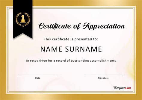 certificate  appreciation  employees editable templates