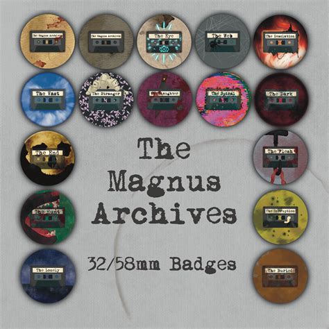 magnus archives  fears mm badges etsy