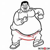 Fat Albert Draw Step Cartoon Sketchok Characters sketch template