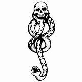 Death Eaters Tatto Tatoo Temporaire Shopee sketch template