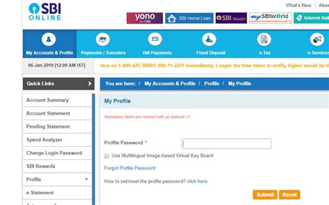Sbi Netbanking Profile Password Reset Tellmewhat